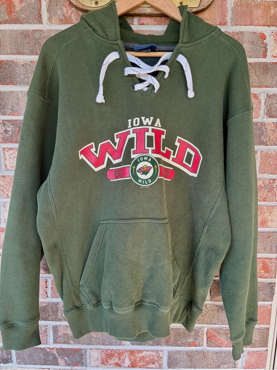 J. America Other - Iowa Wild Green Hoodie Sweatshirt Med Iowa Wild Sweatshirt Iowa Hockey Hoodie